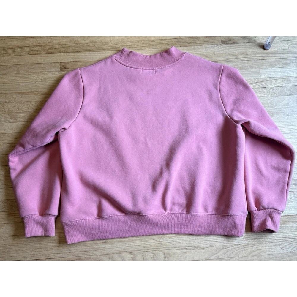 PARKE Varsity Pink Mock Neck Sweatshirt Valentines Day Lover RARE L/XL - Picture 8 of 16